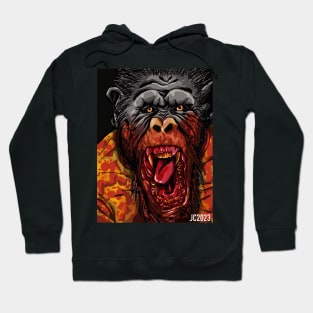 Nope “No Monkey Business” Gordy The Chimpanzee portrait (digital) Hoodie